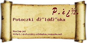 Potoczki Áldáska névjegykártya